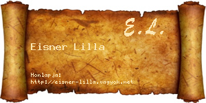 Eisner Lilla névjegykártya